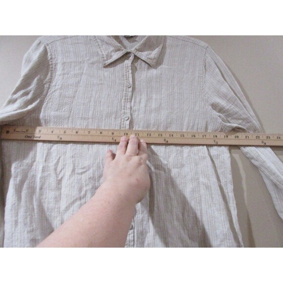 Orvis Classic Collection Linen Blend Shirt Women's Small Button Down Striped - Picture 9 of 10